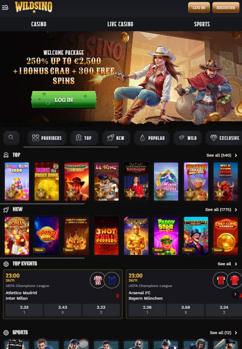 Wildsino Casino Mobile App